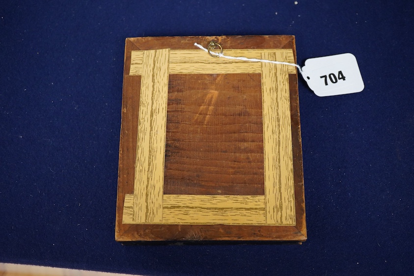 Early 19th century English School, Portrait miniature of a gentleman, watercolour on ivory, 8 x 6cm, housed in an oak and gilt frame CITES Submission reference LFK5Q8SS
